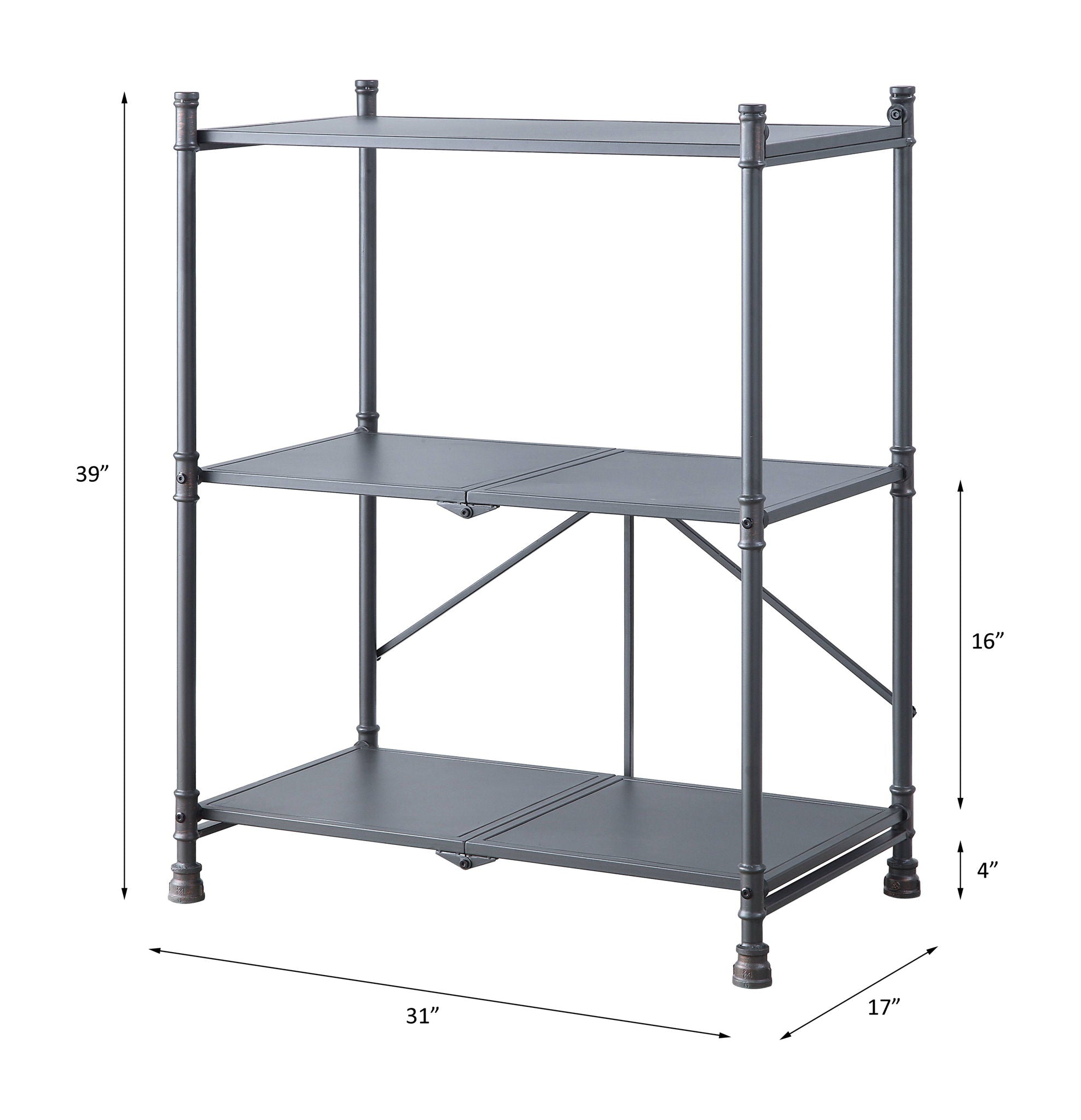 Cordelia - Console Table - Sandy Black, Dark Bronze Hand-Brushed