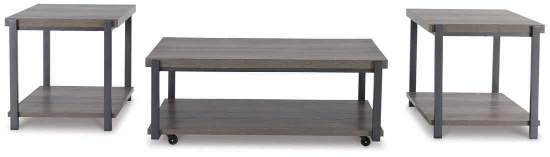 Wilmaden - Occasional Table Set (Set of 3) - Gray / Black