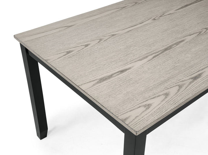 LESTER 6-PK DINING W/BENCH L.GREY