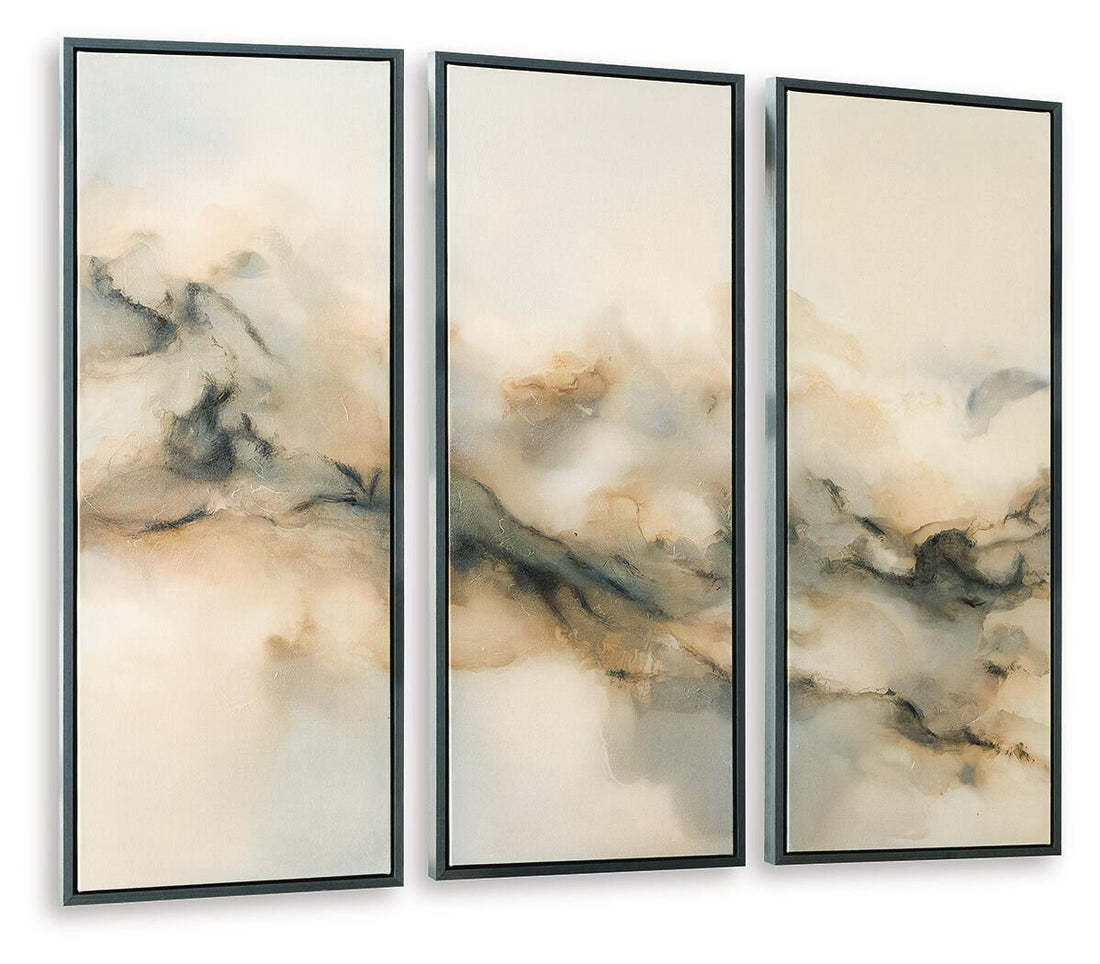 Larrondale - Wall Art Set (Set of 3) - Black / Gray / Brown
