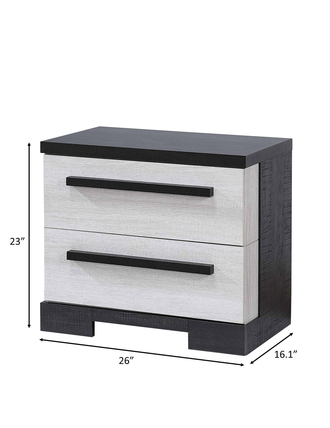 REMINGTON NIGHT STAND CHALK/EBONY
