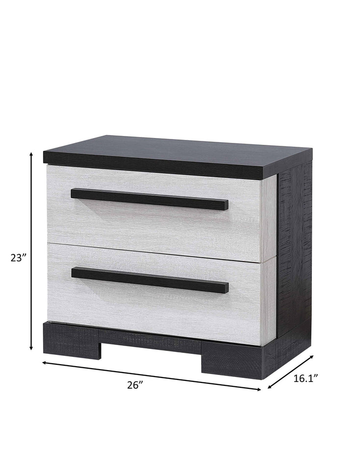 REMINGTON NIGHT STAND CHALK/EBONY