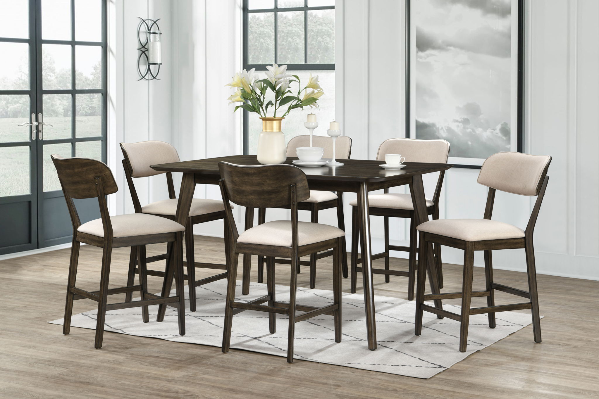 Rex - 60" Counter Height Table Set