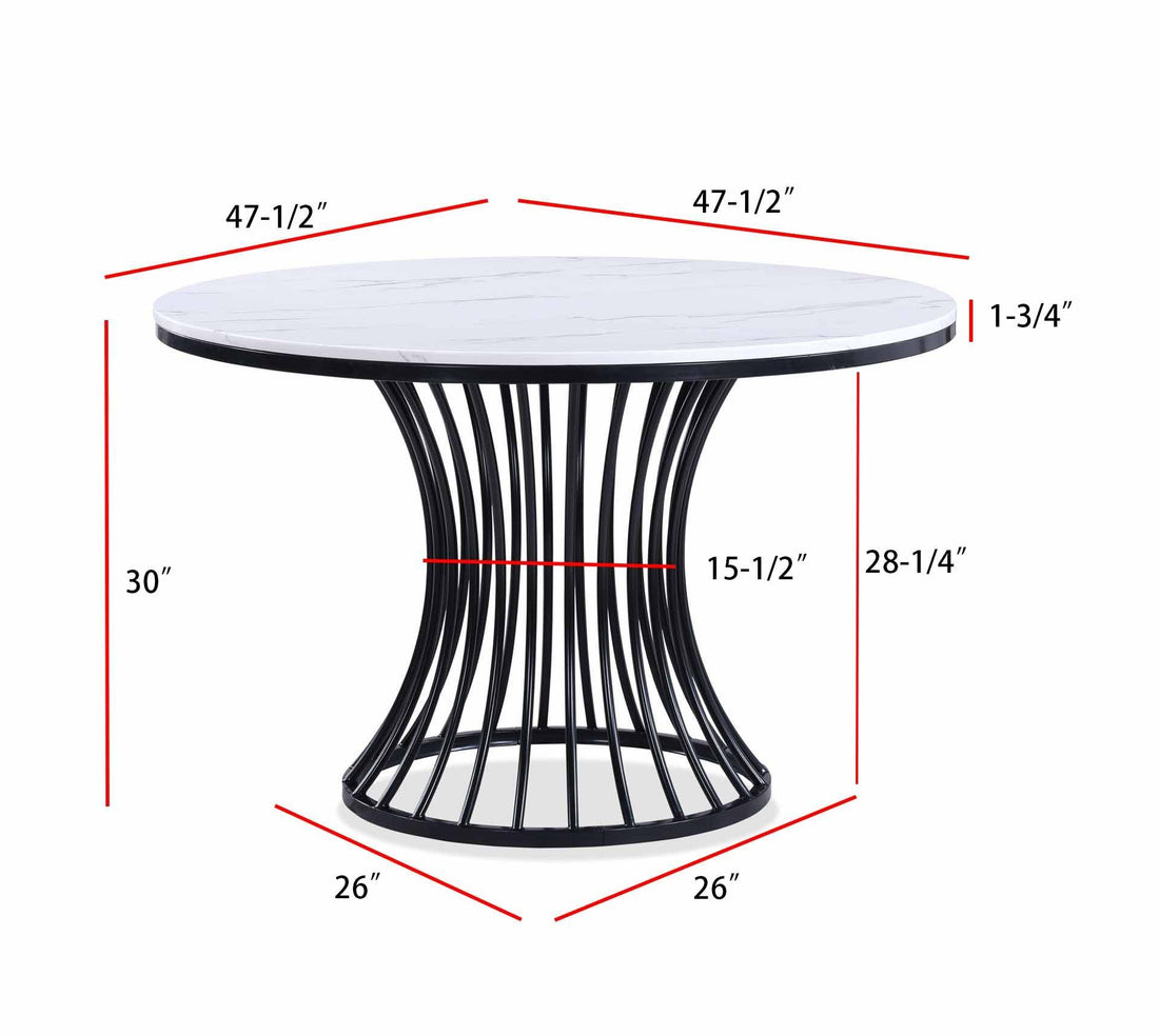 HADLEY FAUX MARBLE ROUND TABLE LEG