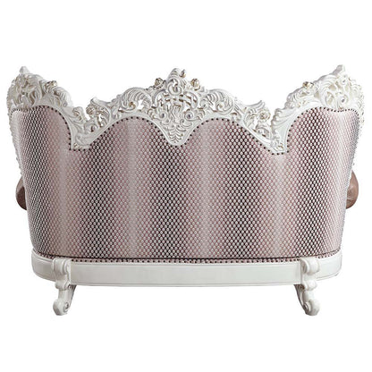 Vanaheim - Loveseat With 5 Pillows - Fabric & Antique White