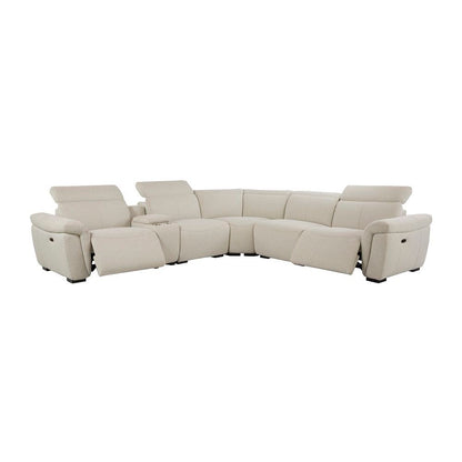 Dayana - Power Motion Sectional Sofa - Beige Boucle