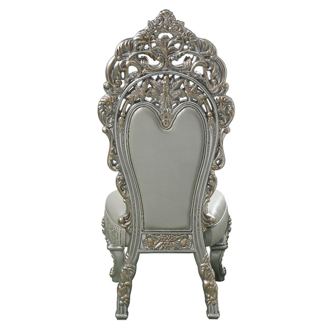Sandoval - Side Chair (Set of 2) - Beige Synthetic Leather & Champagne