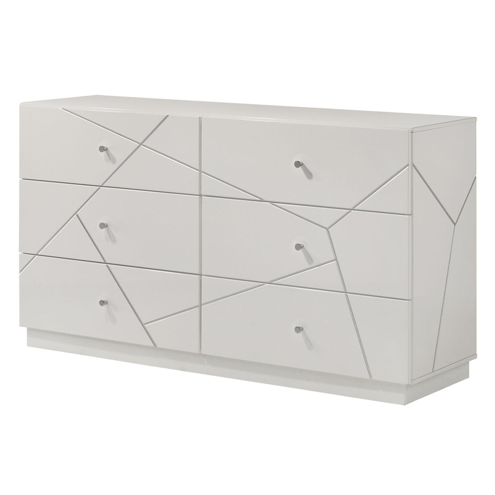 Esther - Dresser - White / Silver