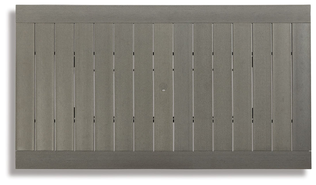 Visola - RECT Dining Table w/Umb OPT - Gray