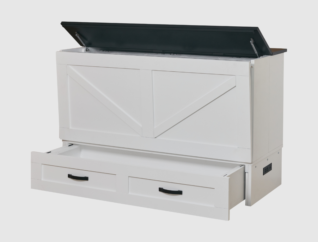 Barn White CabinetBed – Country Charm Meets Modern Functionality