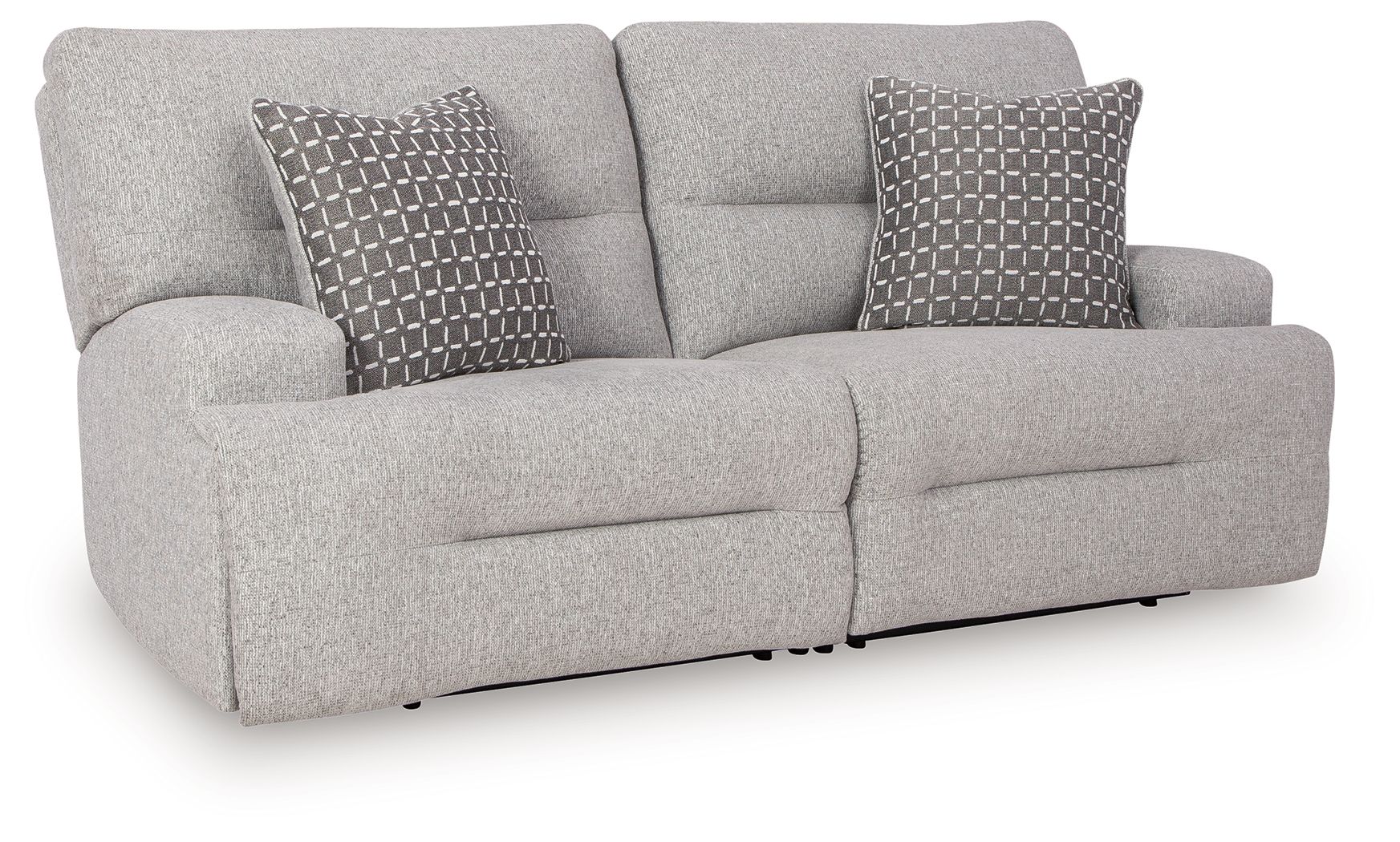 Acklen Place - 2-Piece Power Reclining Sectional Loveseat - Pewter