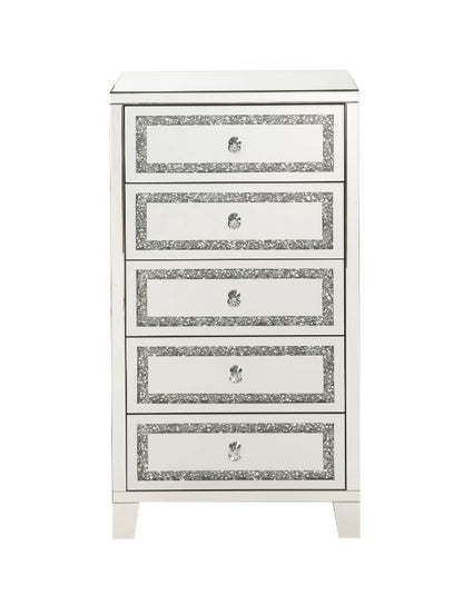 Noralie - Cabinet - Mirrored, Faux Diamonds