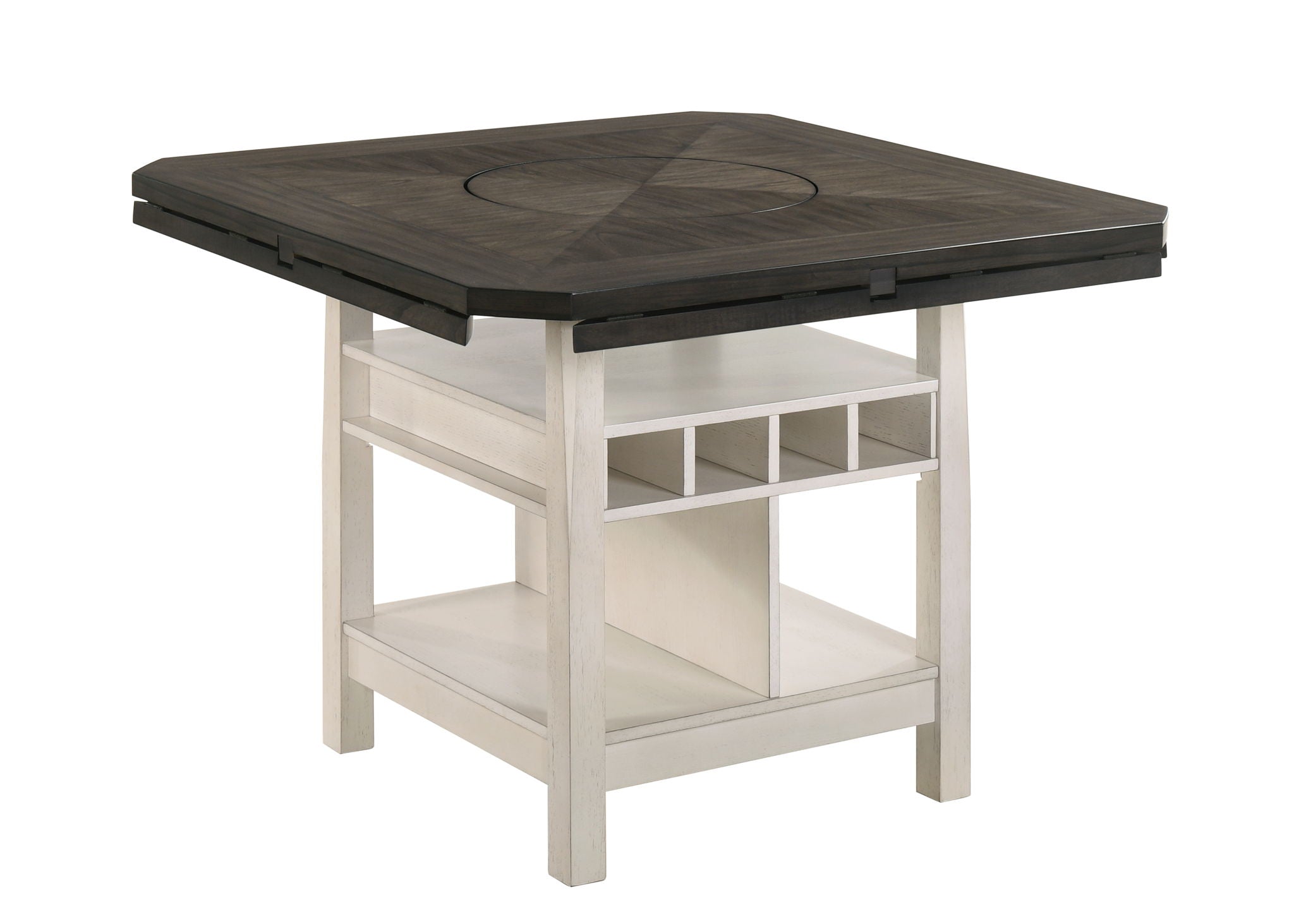 CONNER CHALK GREY CTR HT TBL SHELVE