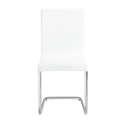 Palton - Side Chair (Set of 2) - White Synthetic Leather & Chrome