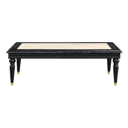 Tayden - Coffee Table With Marble Top - Marble Top & Black