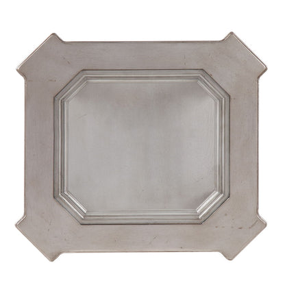 Northville - End Table - Clear Glass & Antique Silver