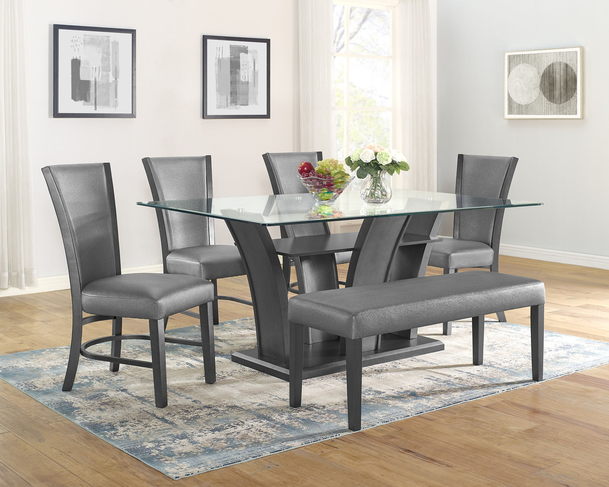 CAMELIA DINING TABLE GLASS TOP
