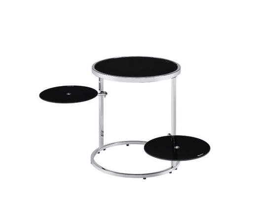 Lynch - Accent Table - Black & Chrome