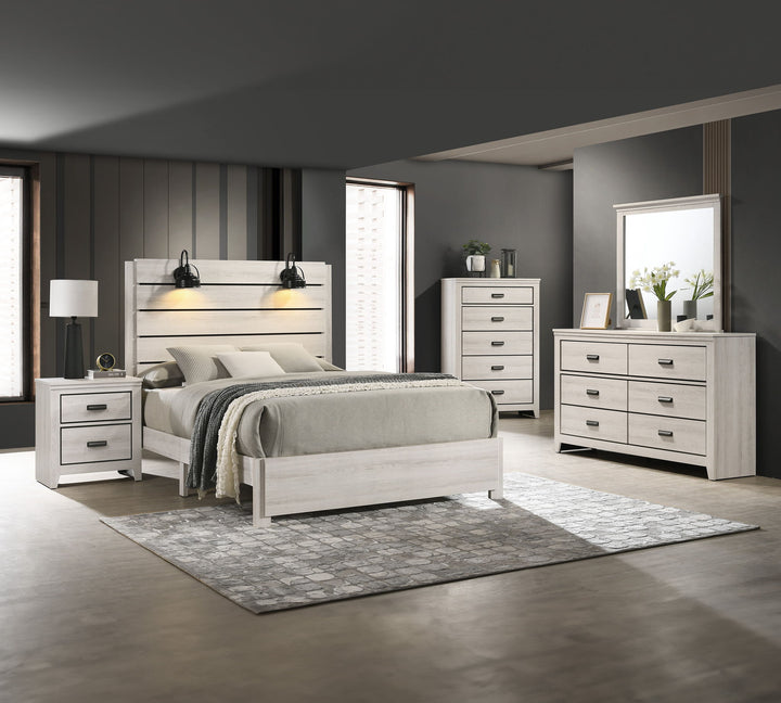CARTER QUEEN PLATFORM BED IN 1 BOX WHITE