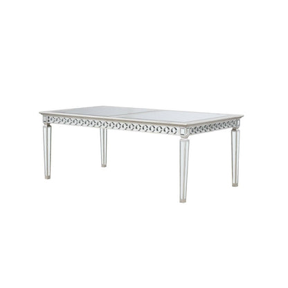 Varian - Dining Table (78"L) - Mirrored & Antique Platinum