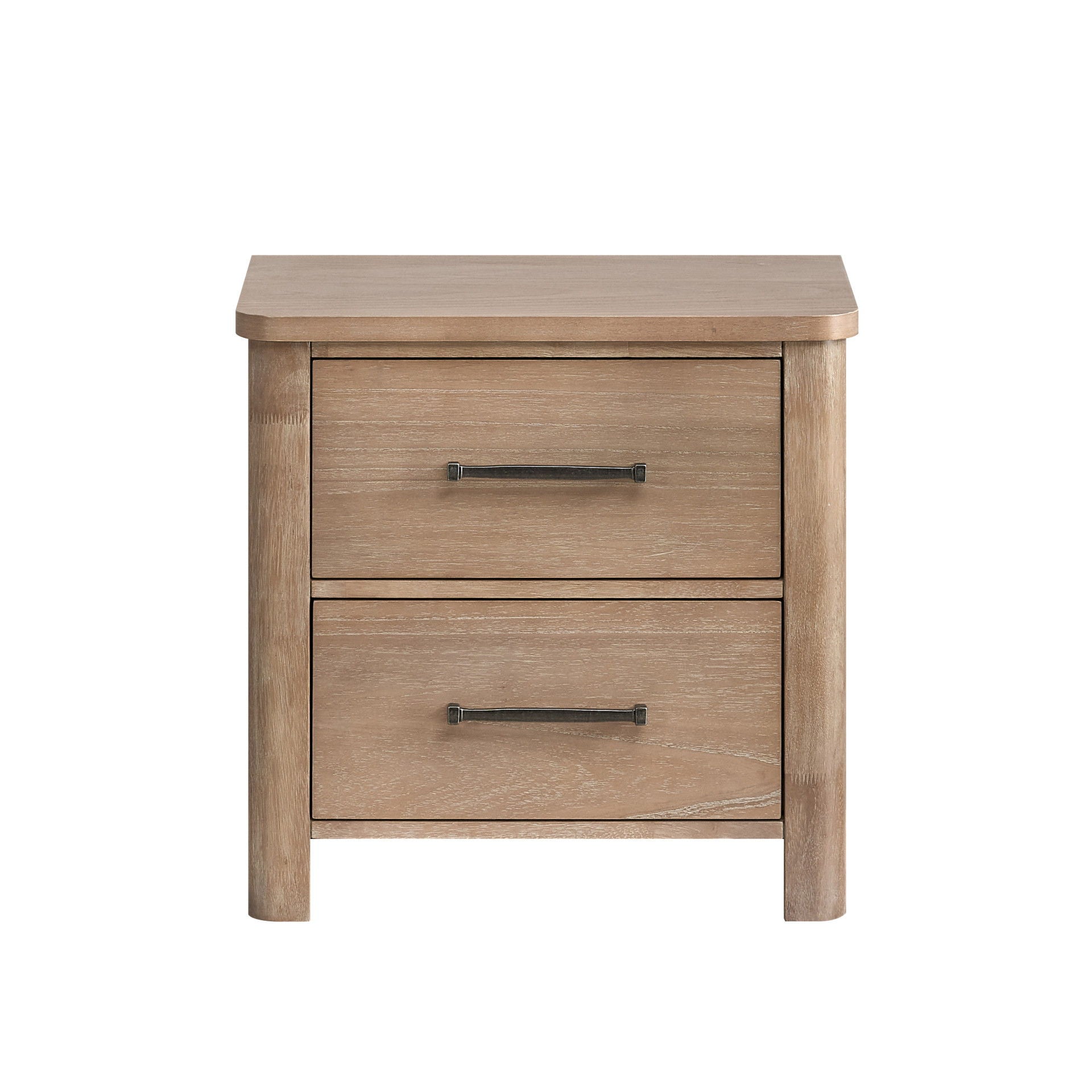 Anika - 2 Drawer Nightstand - Natural / Brown