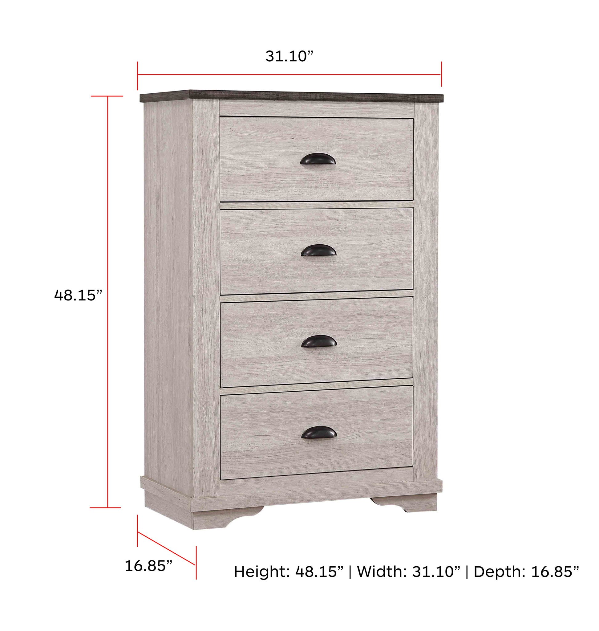 CORALEE CHEST CHALK/GREY