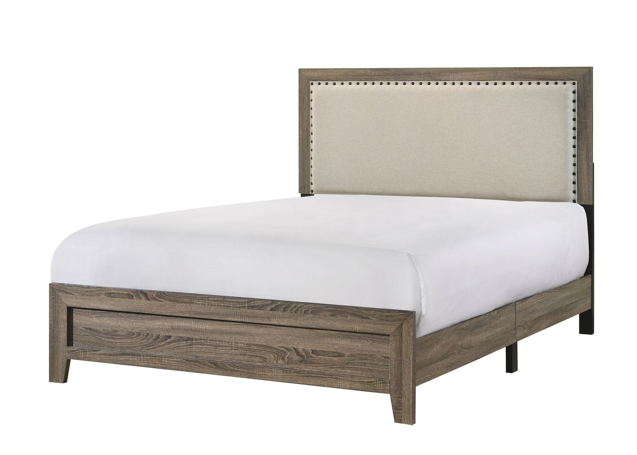 MILLIE UPHOLSTERY BED ONE BOX -GREY