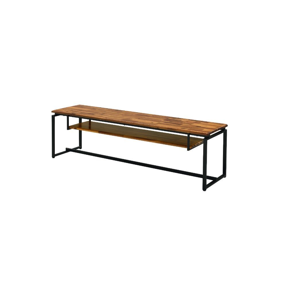 Jurgen - TV Stand - Oak & Black Metal