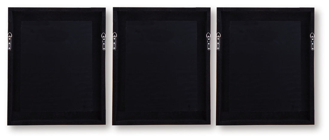 Hendridge - Wall Art Set (Set of 3) - Taupe / White