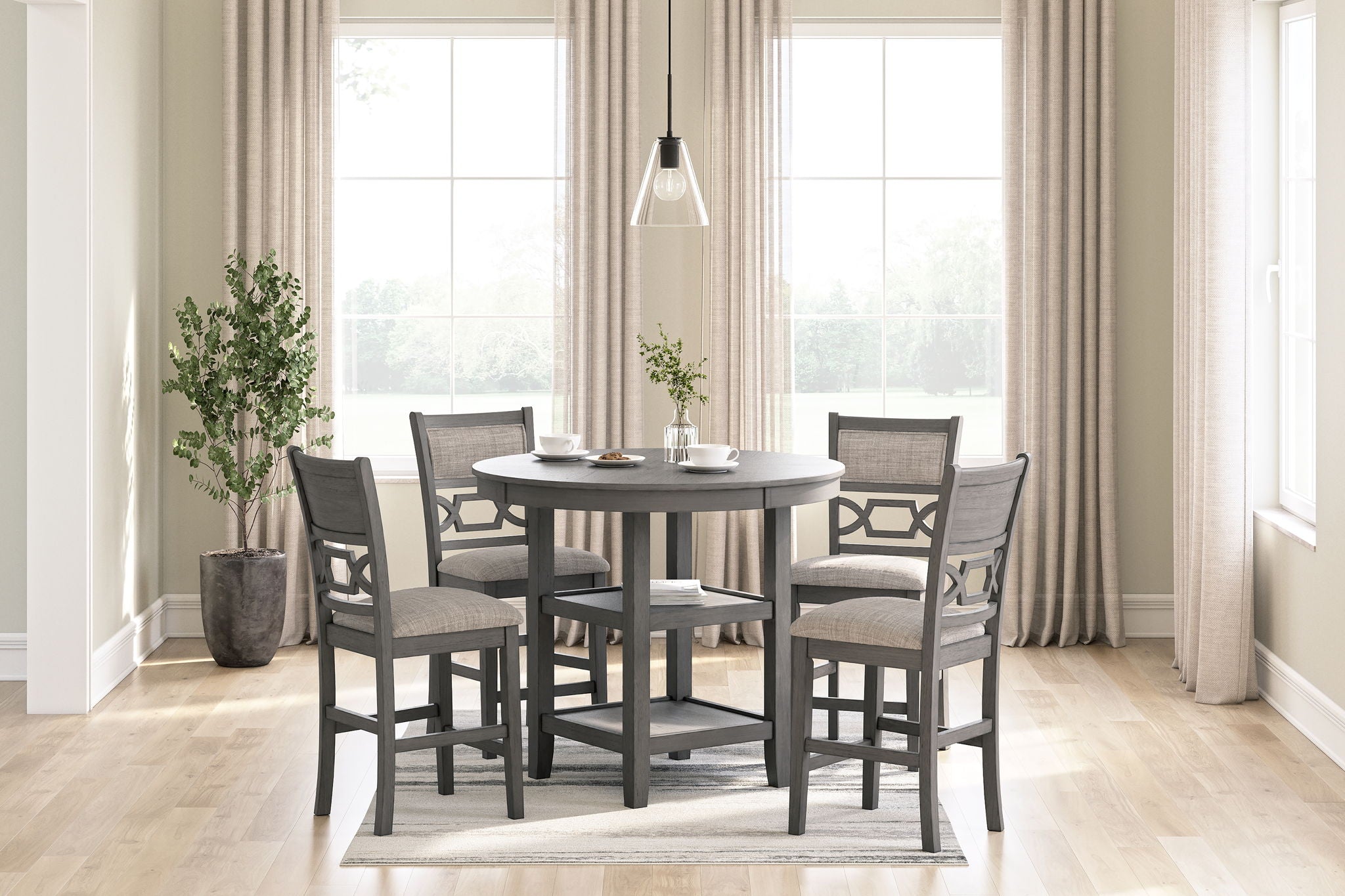 Wrenning - Drm Counter Table Set (Set of 5) - Gray