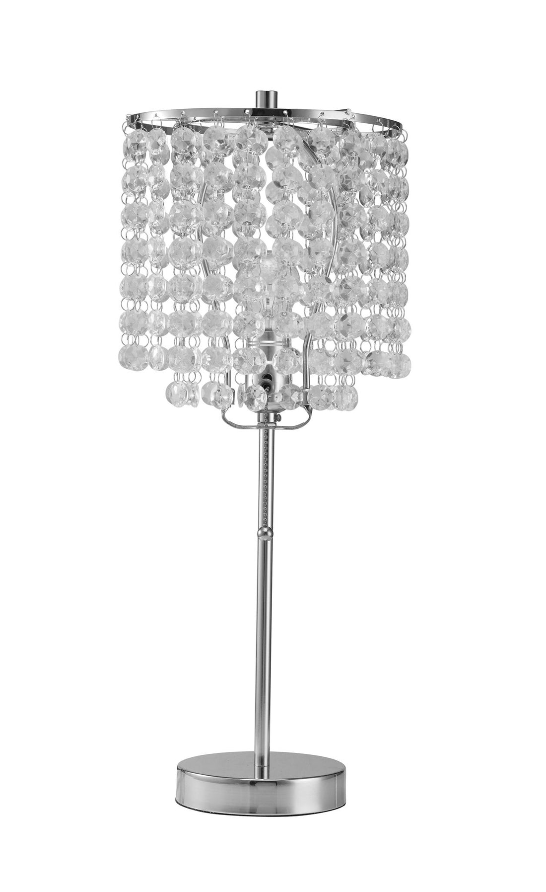 CHROME TABLE LAMP 19"H