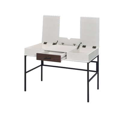 Verster - Writing Desk With USB - Natural & Black