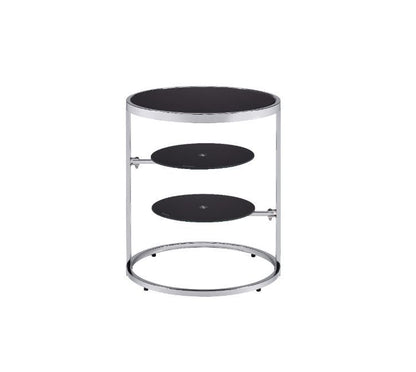 Lynch - Accent Table - Black & Chrome