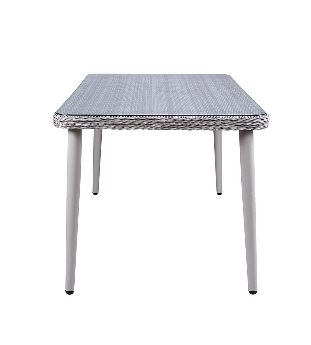 Jenneva - 7 Piece Patio Dining Set - Night Green Fabric & Gray