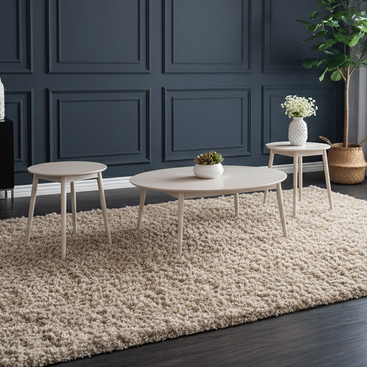 Nolan - 3 Piece Occasional Set (1 Coffee & 2 End Tables) - White