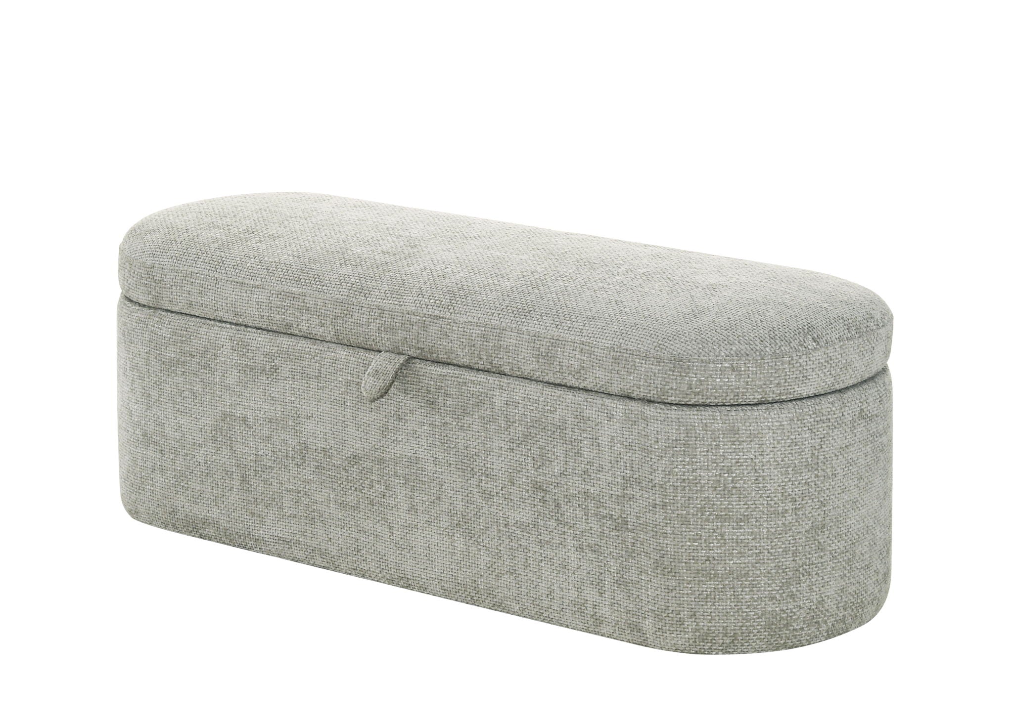 PHILIPA STORAGE BENCH-L.GREY TWEED