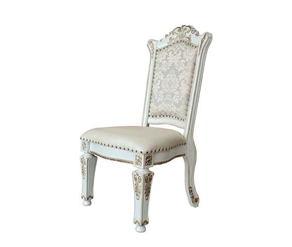 Vendome - Side Chair (Set of 2) - Synthetic Leather & Antique Pearl