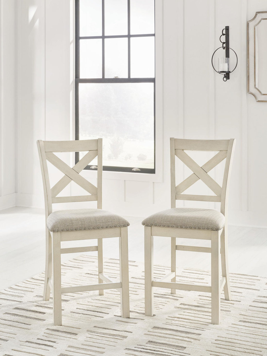 Robbinsdale - Upholstered Barstool (Set of 2) - Antique White