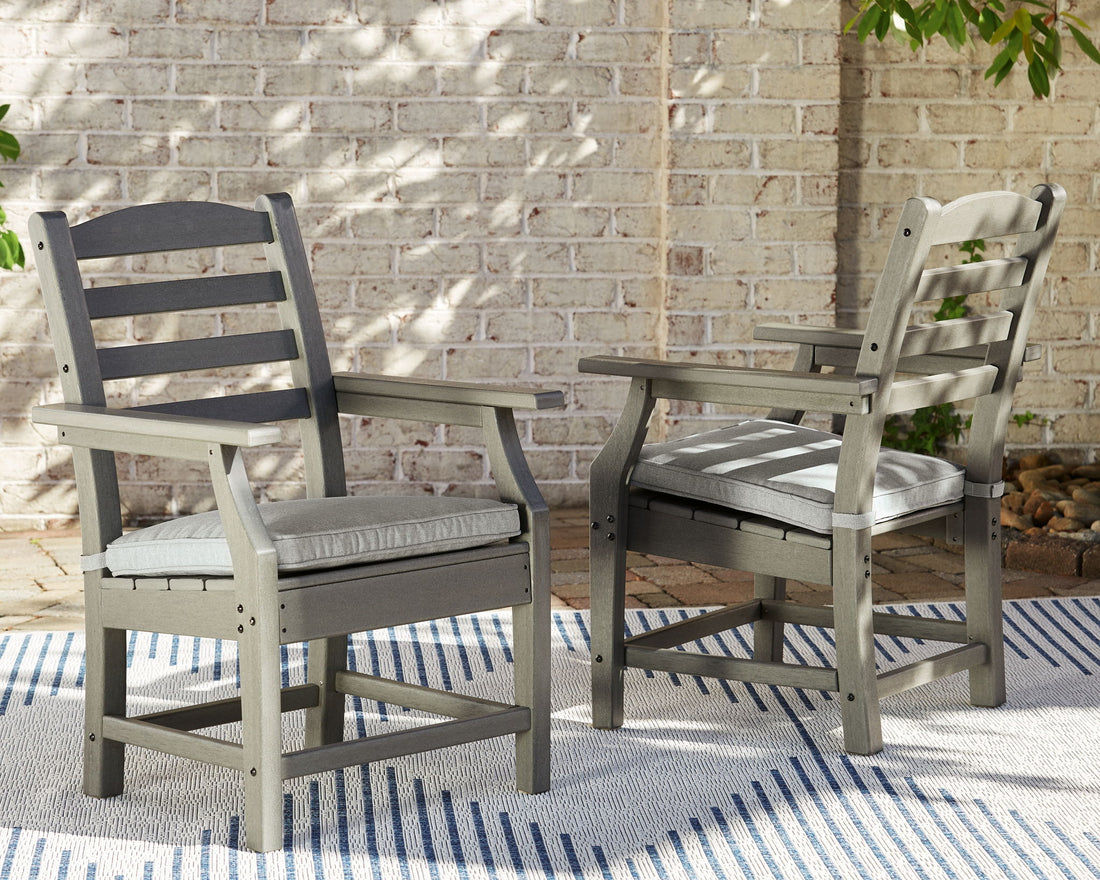 Visola - Arm Chair With Cushion (Set of 2) - Gray
