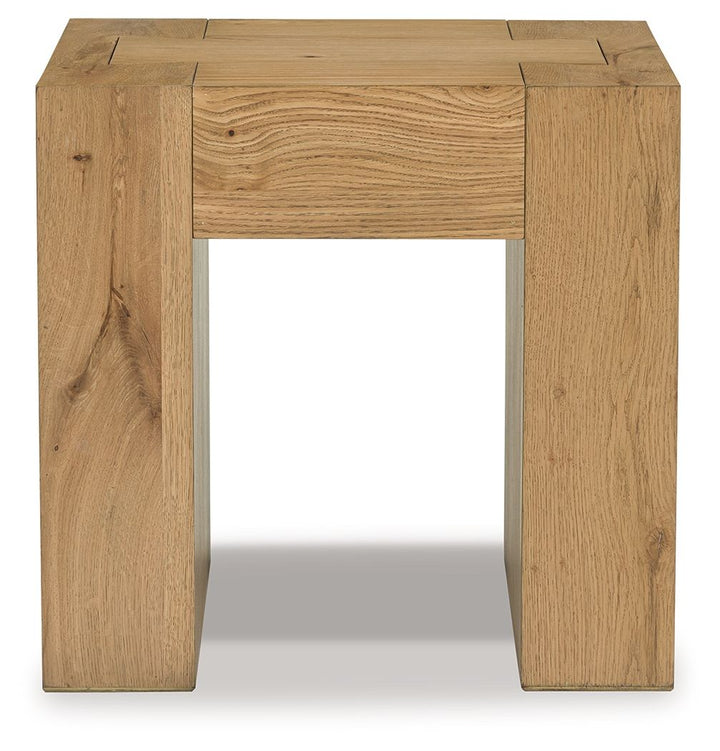 Bracken - Square End Table - Light Brown