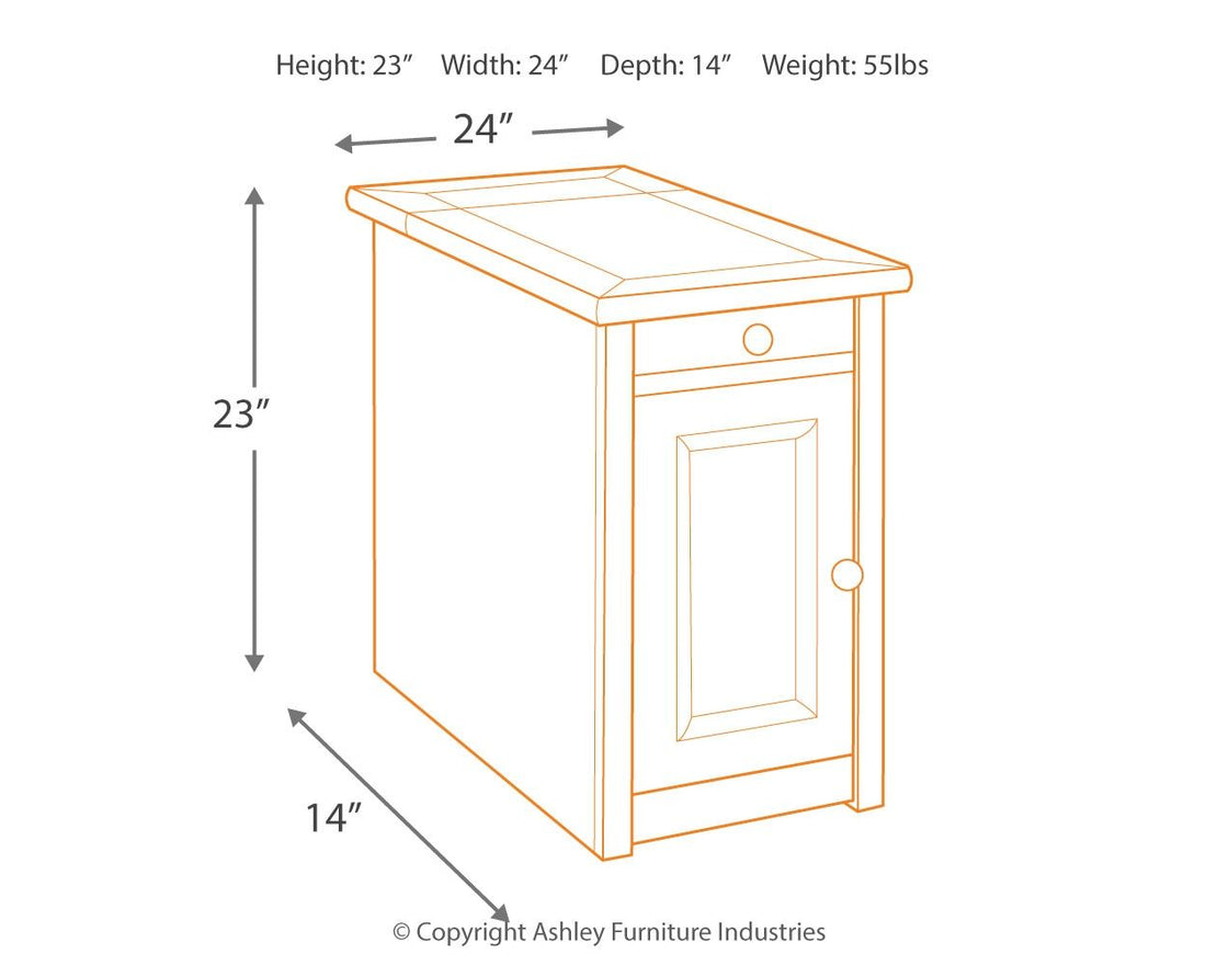 Tyler Creek - Chair Side End Table - Grayish Brown / Black