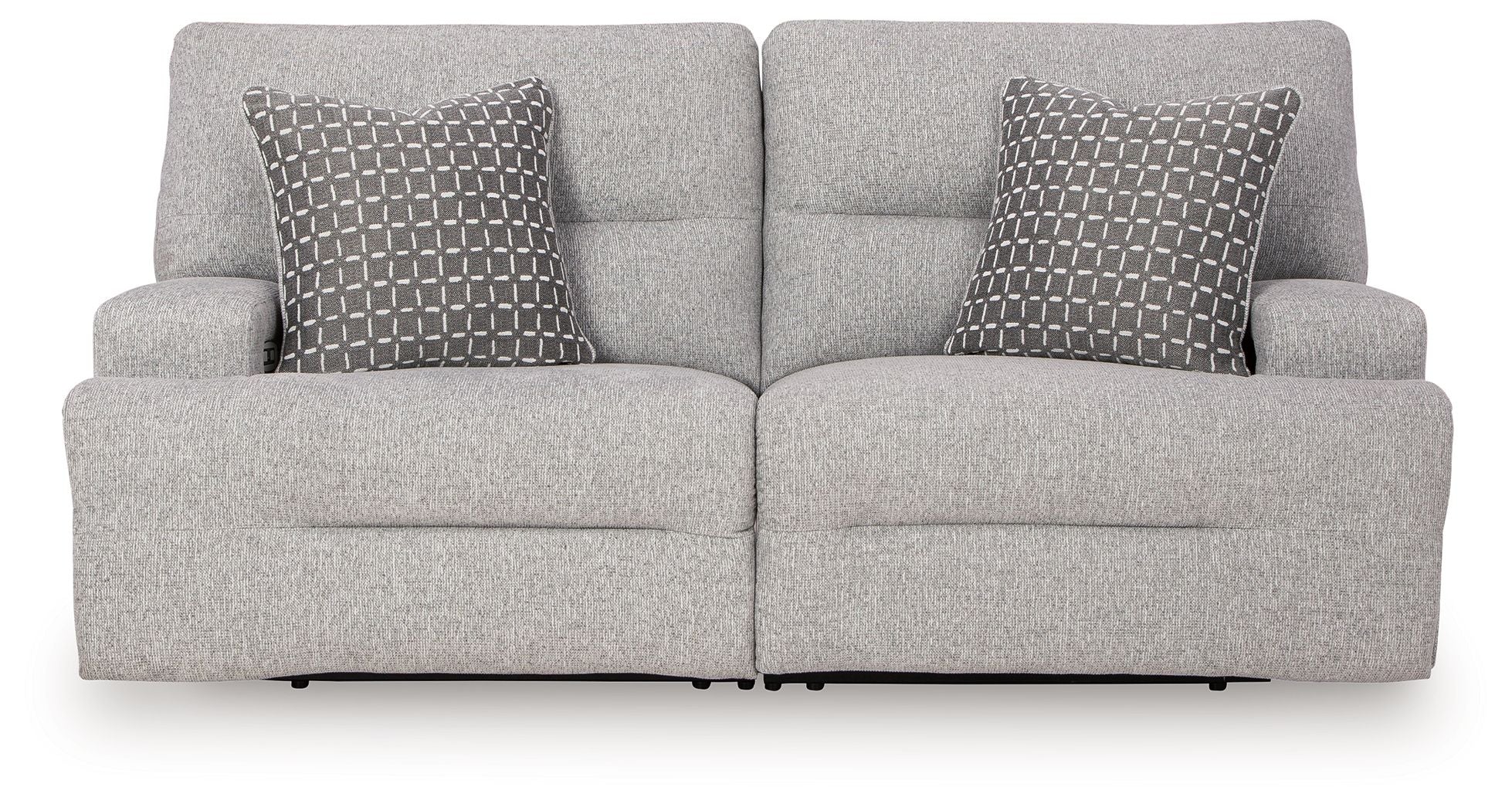 Acklen Place - 2-Piece Power Reclining Sectional Loveseat - Pewter
