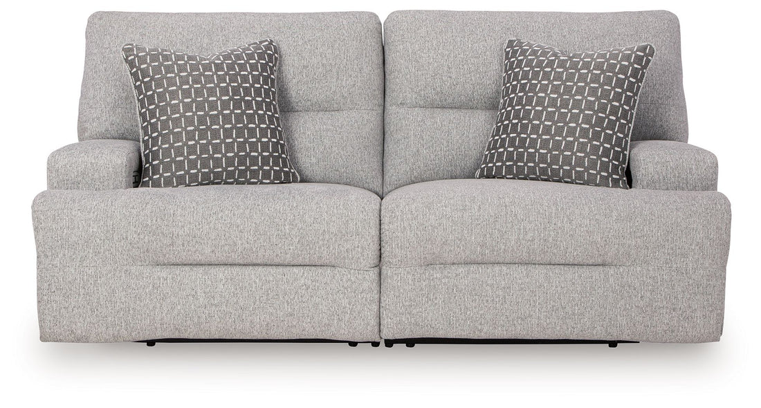 Acklen Place - 2-Piece Power Reclining Sectional Loveseat - Pewter