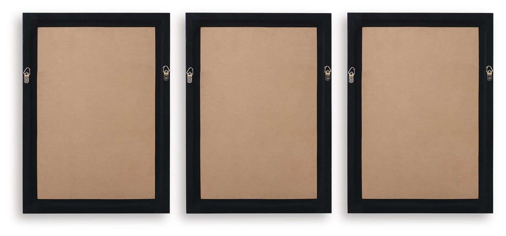 Janisburg - Wall Art Set (Set of 3) - Black / White / Brown