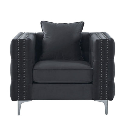 Gillian II - Chair - Light Gray Velvet