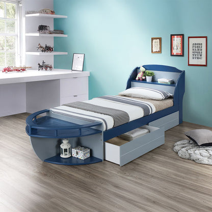 Neptune II - Twin Bed - Gray / Navy