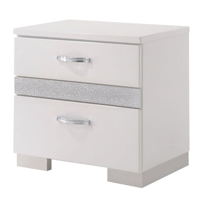 Naima II - Nightstand - White High Gloss