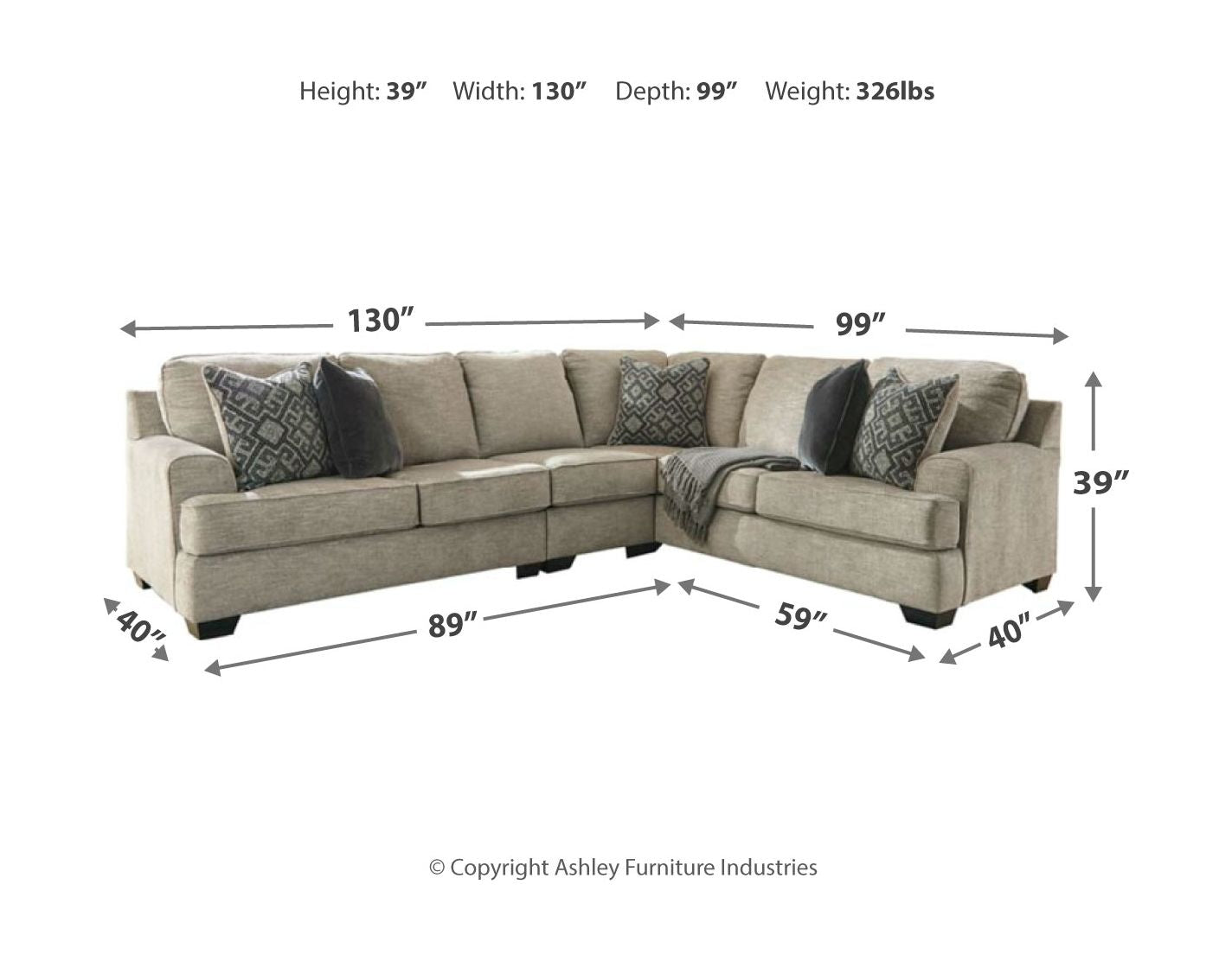 Bovarian - 4 Piece Sectional Set