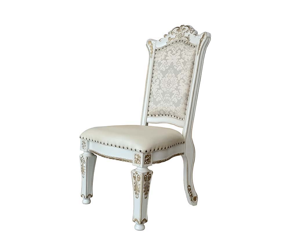 Vendome - Side Chair (Set of 2) - Synthetic Leather & Antique Pearl
