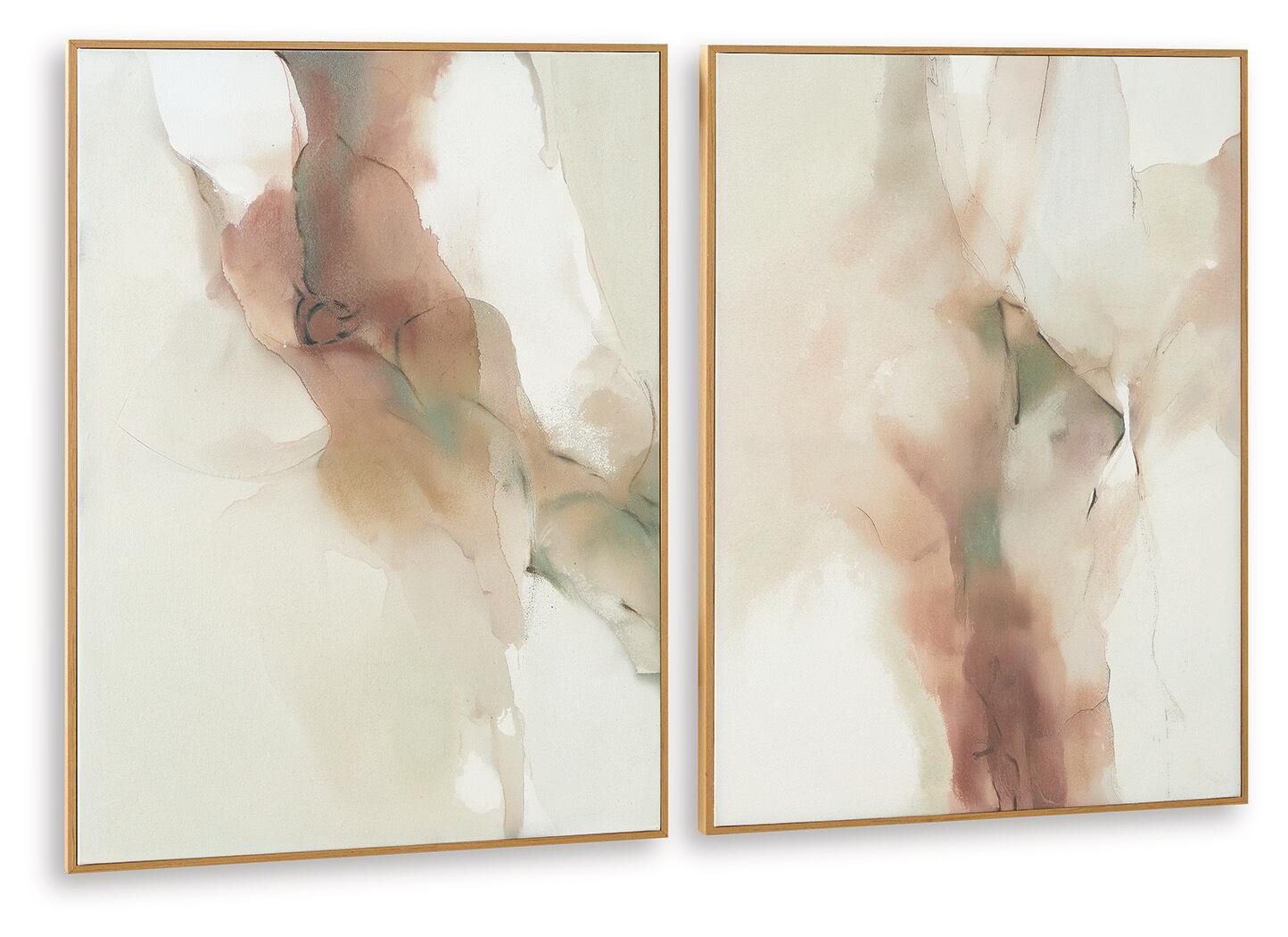 Brettwarth - Wall Art Set (Set of 2) - Green / Blue / Yellow